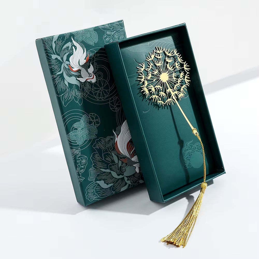 Chinese Style Handmade Book Mark Golden Flower Bookmarks Reading Marker for Book Lover - Design Studios Direct