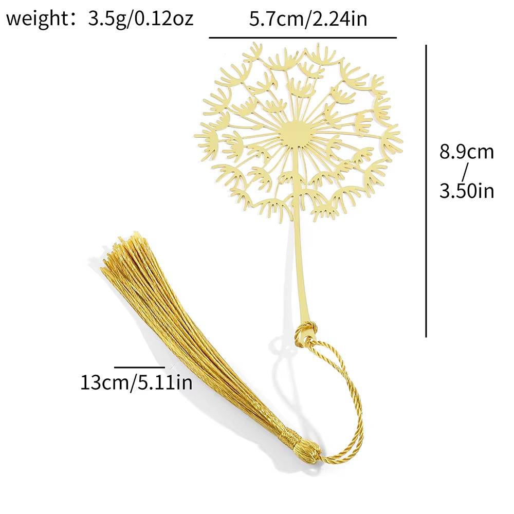 Chinese Style Handmade Book Mark Golden Flower Bookmarks Reading Marker for Book Lover - Design Studios Direct