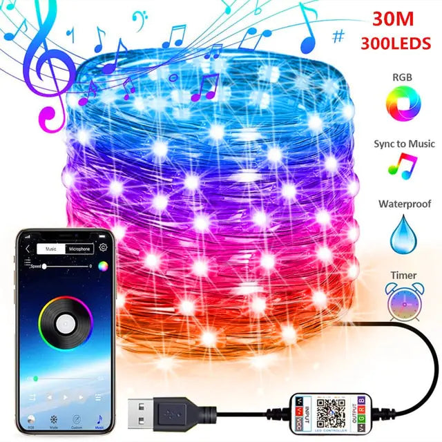 Smart Bluetooth LED String Lights - Design Studios Direct