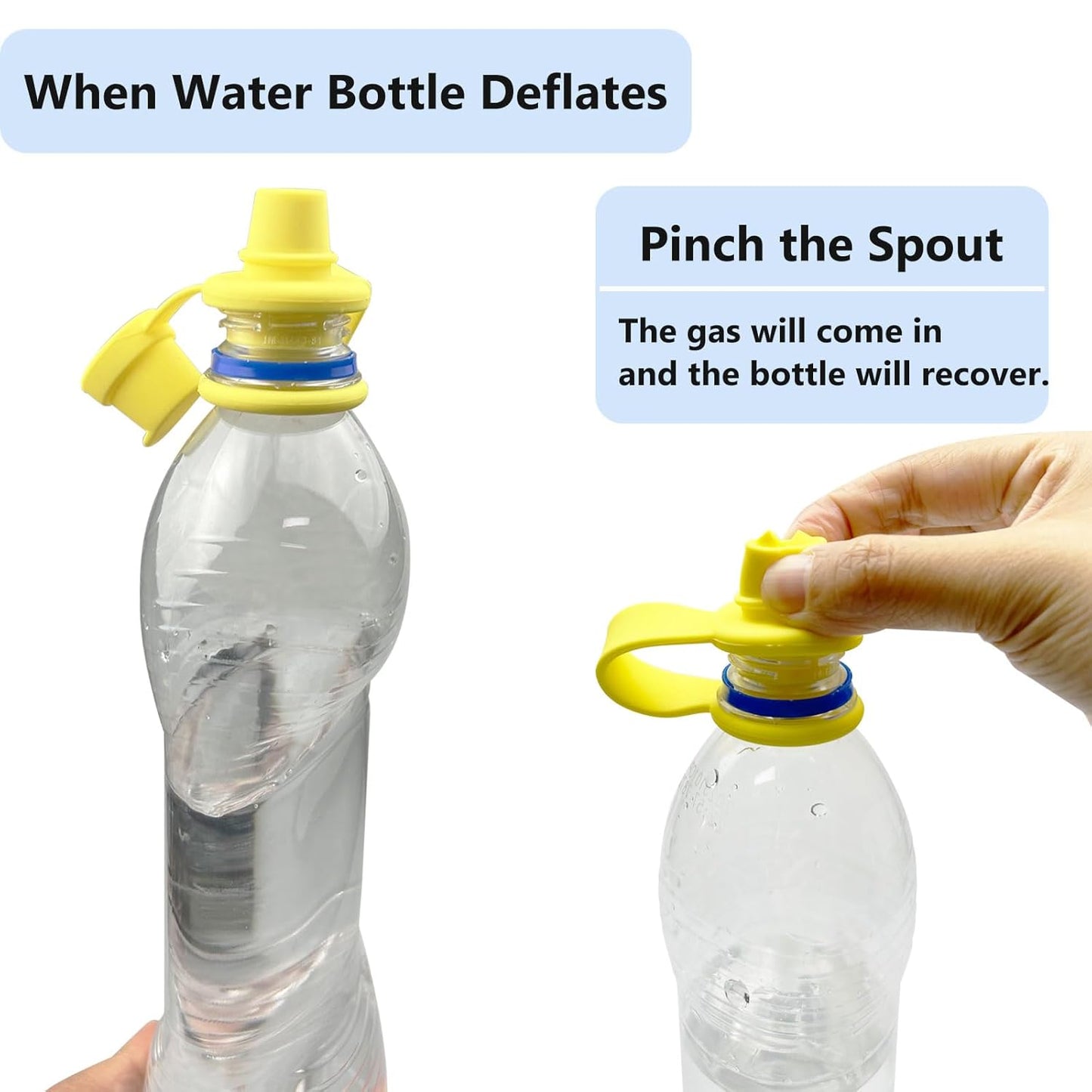 No Spill Silicone Bottles Top Spout for Toddlers, Water Bottle Topper for Toddlers, Water Bottle Spout Adapters, Protects Kids Mouth, 5 Pack (Upgraded) - Design Studios Direct
