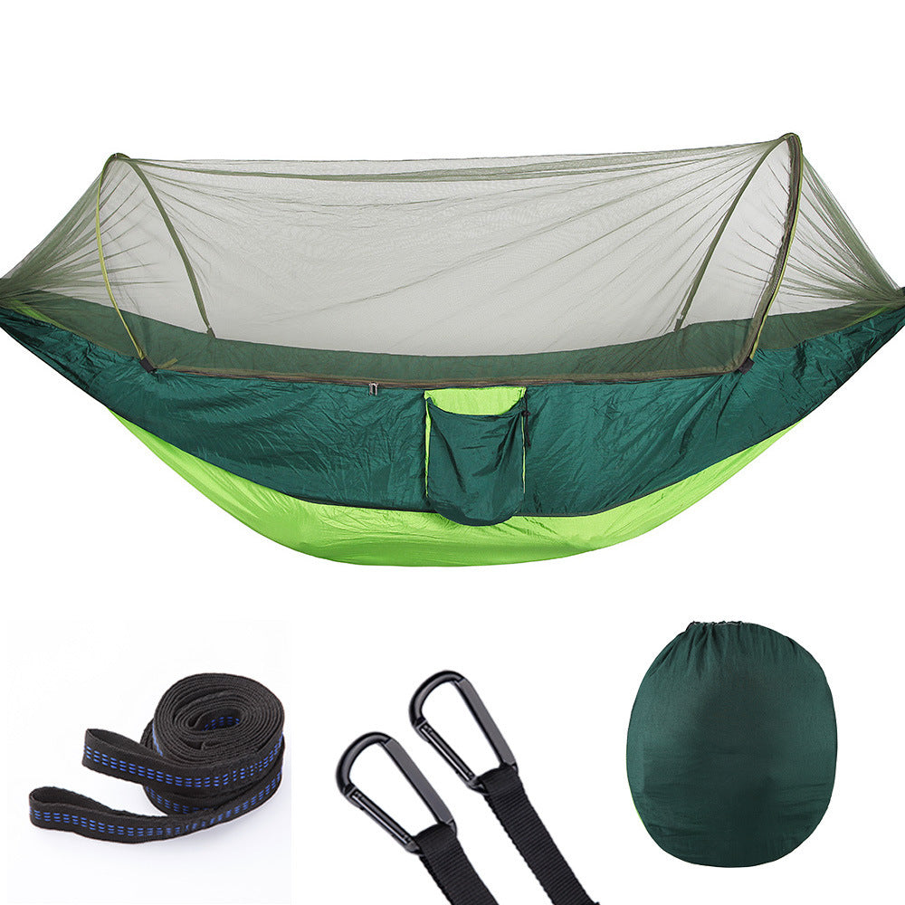 Fully Automatic Quick Opening Hammock With Mosquito Net - Design Studios Direct