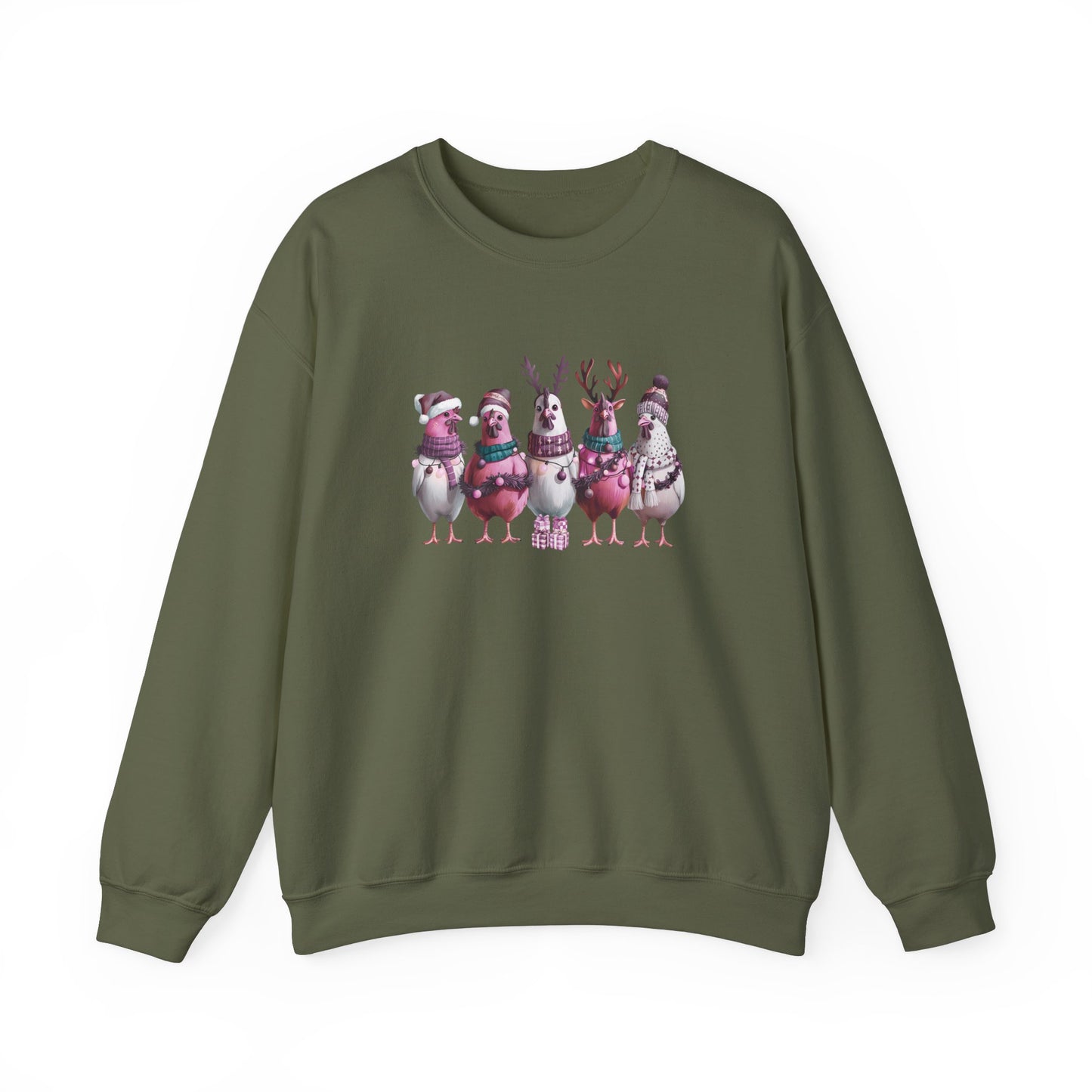 Christmas Chicken Sweatshirt - Design Studios Direct