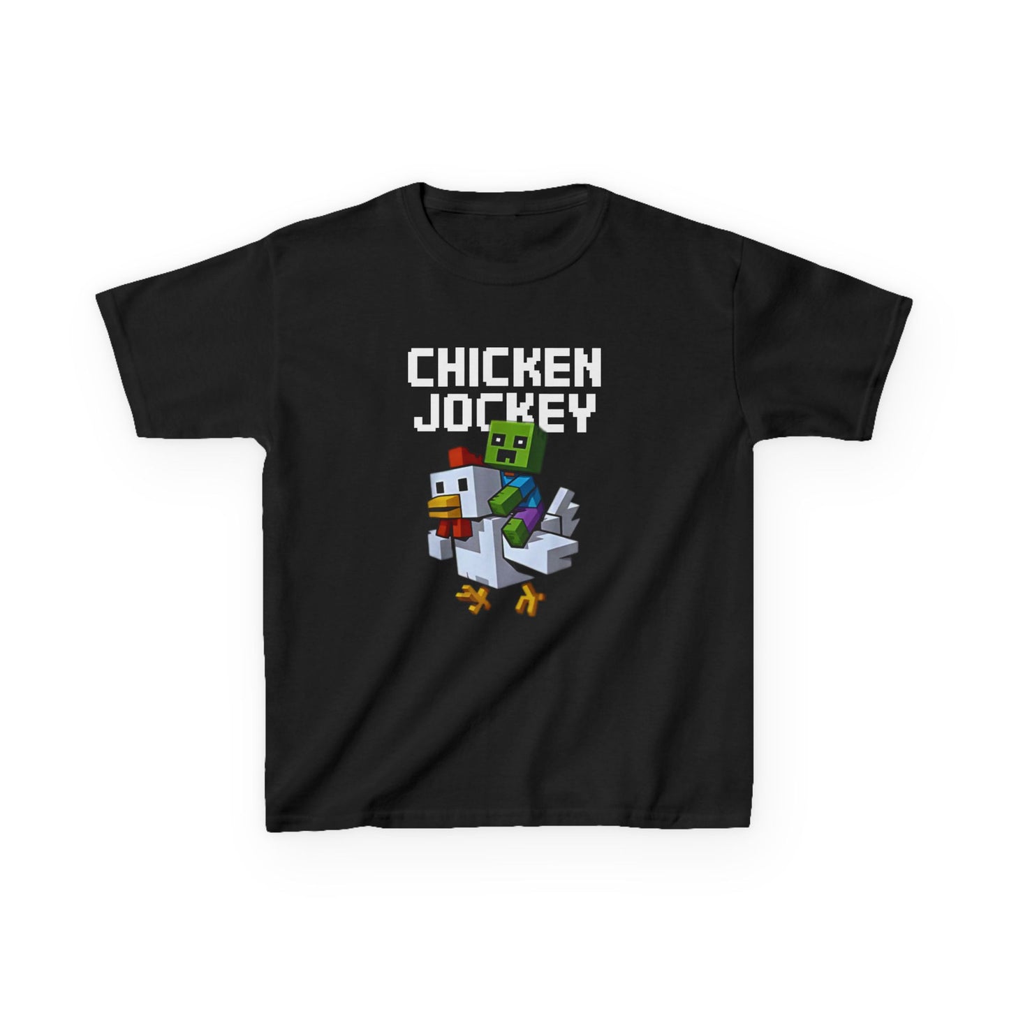 Kids Tee - Fun Minecraft Inspired Chicken Jockey