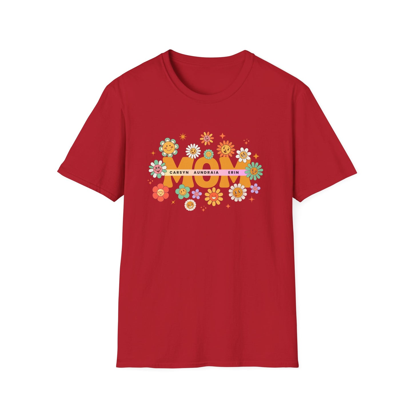Retro Mom Kids Name T-Shirt