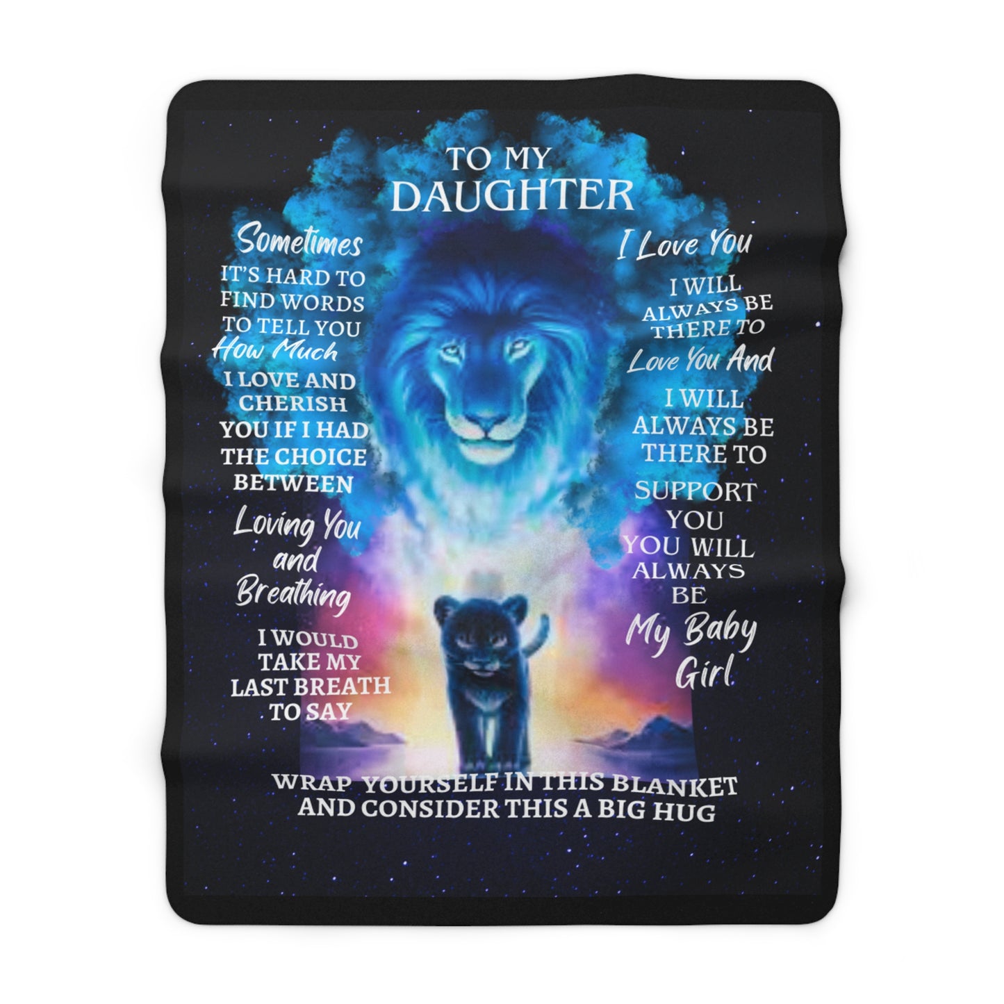 To My Daughter-Sometimes its Hard-Sherpa Fleece Blanket - Design Studios Direct