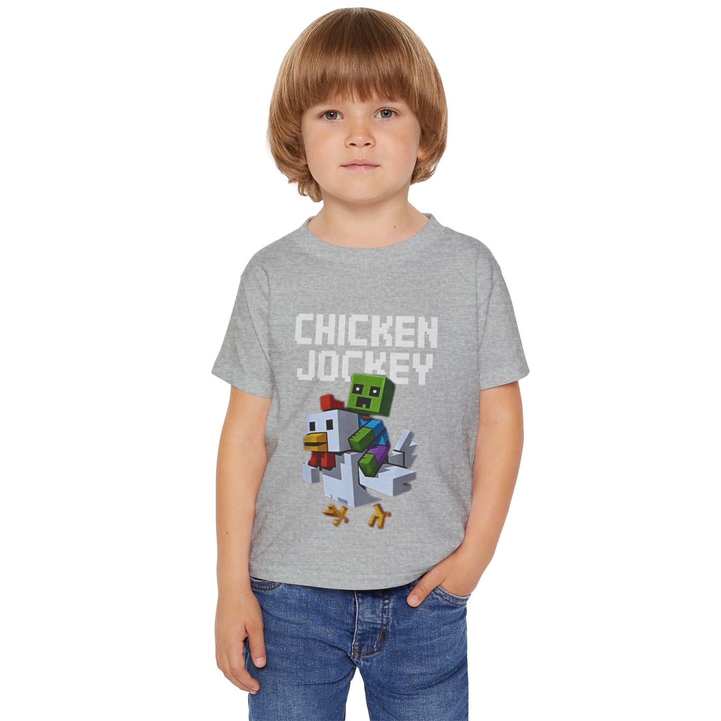 Funny Chicken Jockey Toddler T-Shirt - Cute Gaming Tee for Kids
