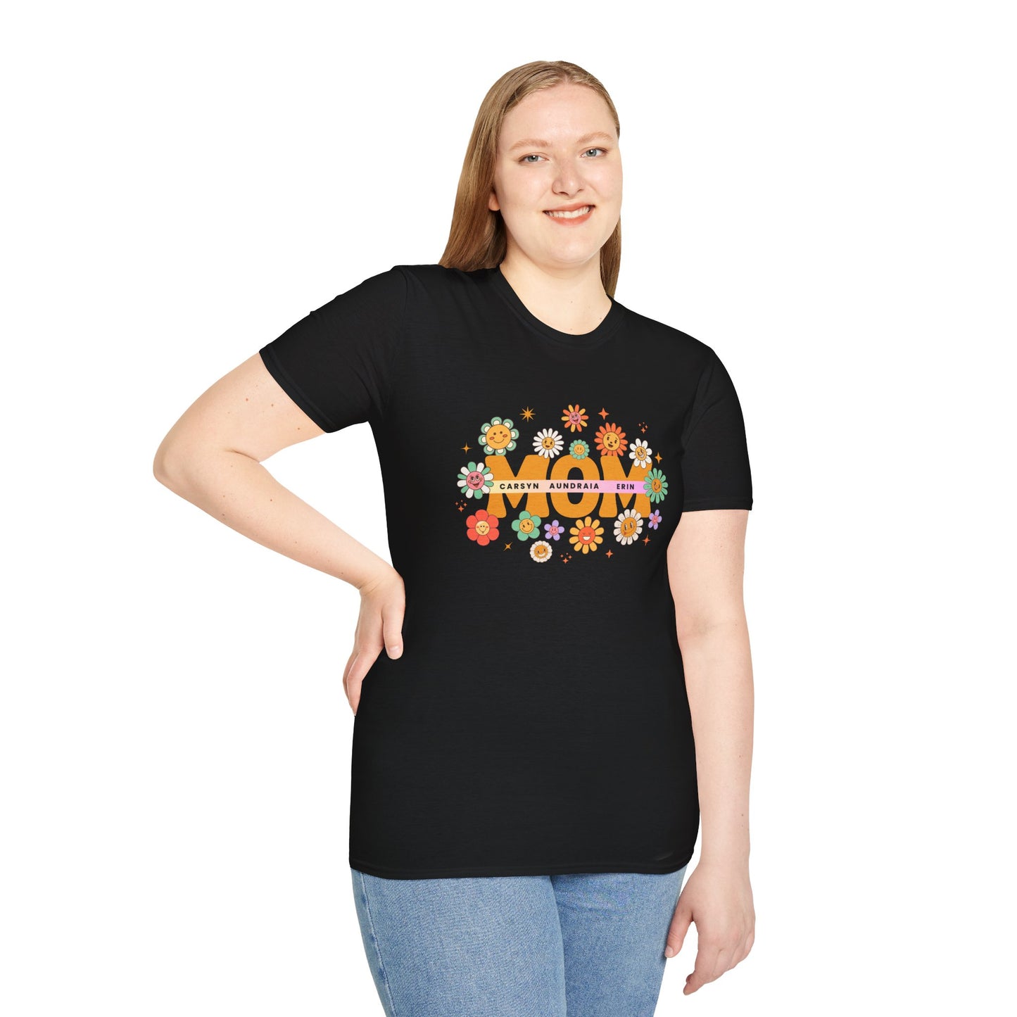Retro Mom Kids Name T-Shirt