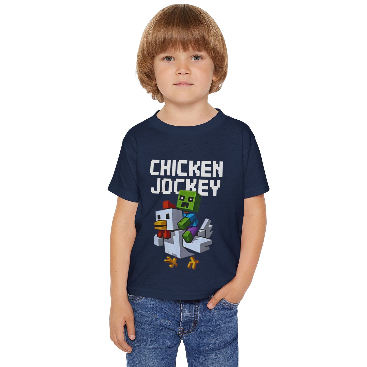 Funny Chicken Jockey Toddler T-Shirt - Cute Gaming Tee for Kids