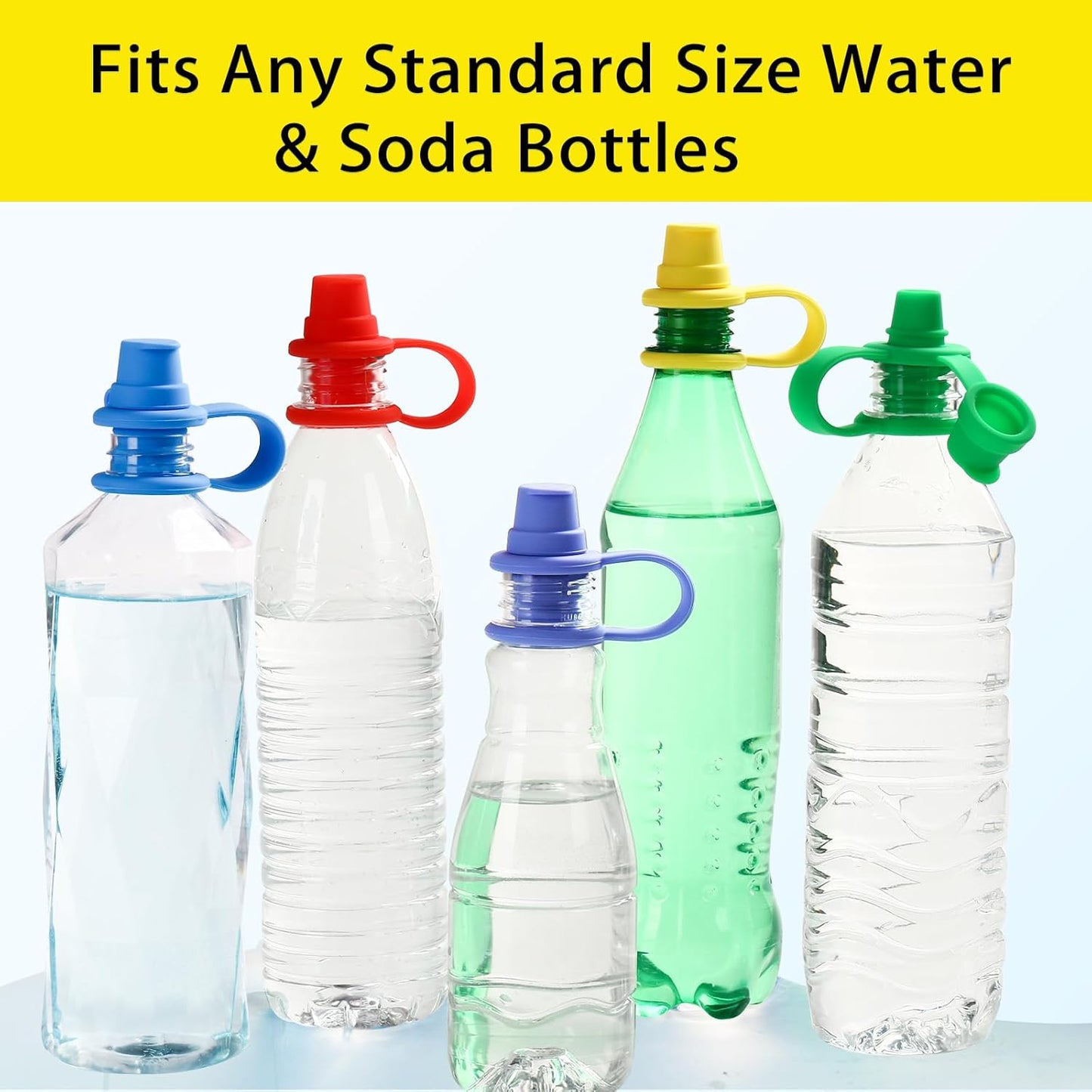 No Spill Silicone Bottles Top Spout for Toddlers, Water Bottle Topper for Toddlers, Water Bottle Spout Adapters, Protects Kids Mouth, 5 Pack (Upgraded) - Design Studios Direct