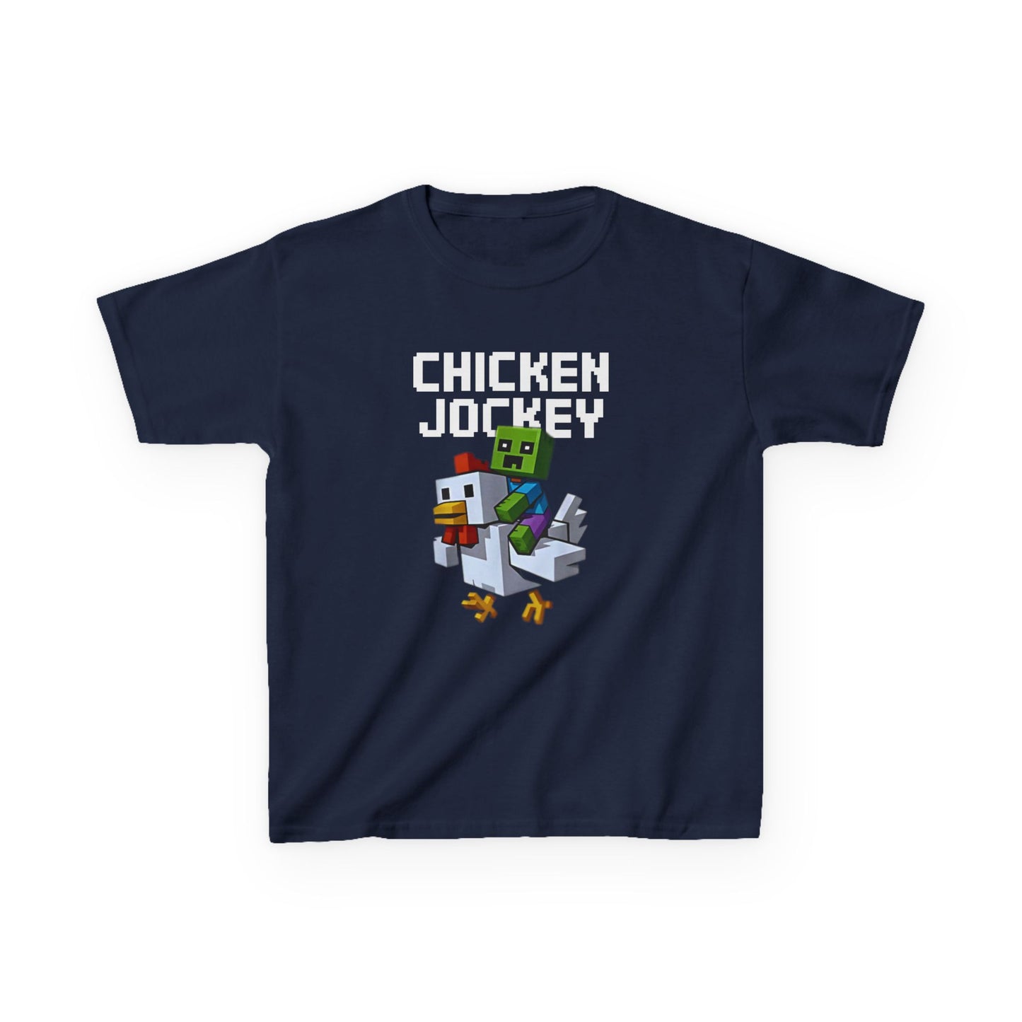 Kids Tee - Fun Minecraft Inspired Chicken Jockey