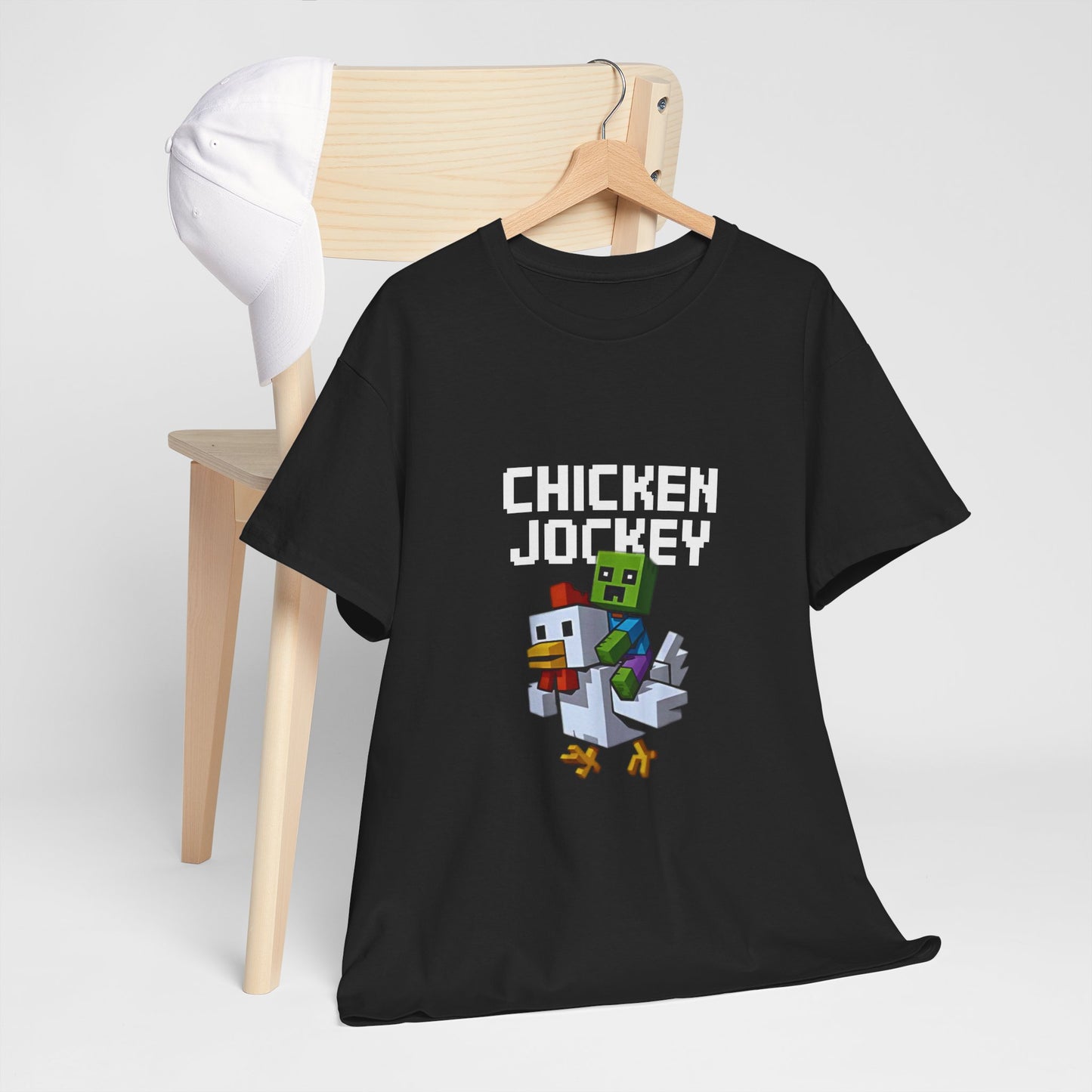 Funny Gamer Tee, Chicken Jockey T-Shirt, Video Game Shirt, Gift for Gamers, Cotton Tee