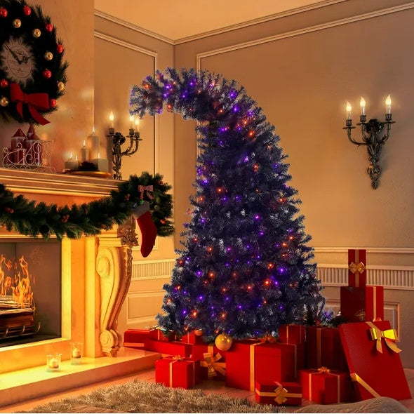 6FT Artificial Fir Bent Top Grinch Style Christmas Tree with 300 LED Lights - Design Studios Direct