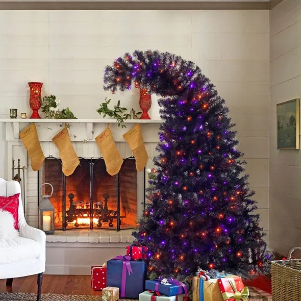 6FT Artificial Fir Bent Top Grinch Style Christmas Tree with 300 LED Lights - Design Studios Direct