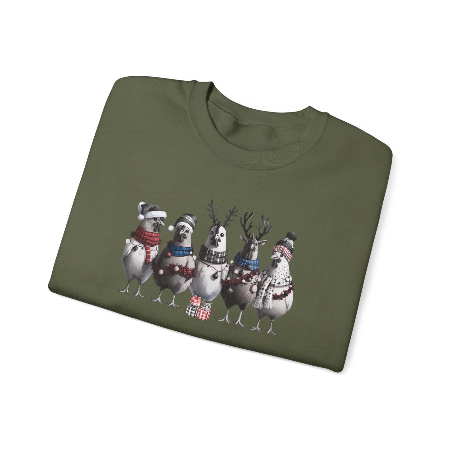 Christmas Chicken Present Sweatshirt