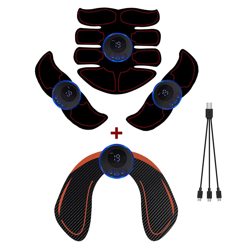 USB Rechargable EMS Muscle Stimulator Electric Massage Therapy Pain Relief Digital Meridian Full Body Massager Fitness - Design Studios Direct