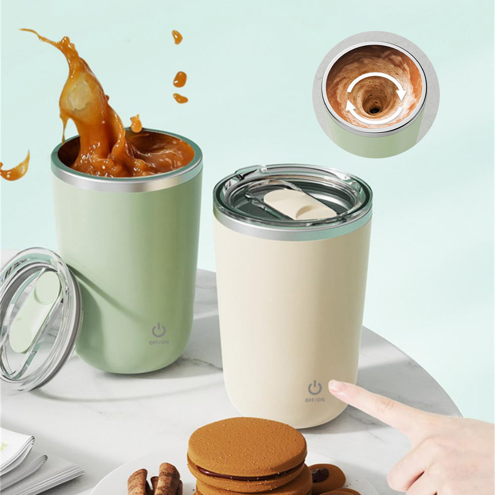 350ml Self-Stirring Electric Mug for Coffee, Milk, & Juice – Stainless Steel Magnetic Mixer - Design Studios Direct