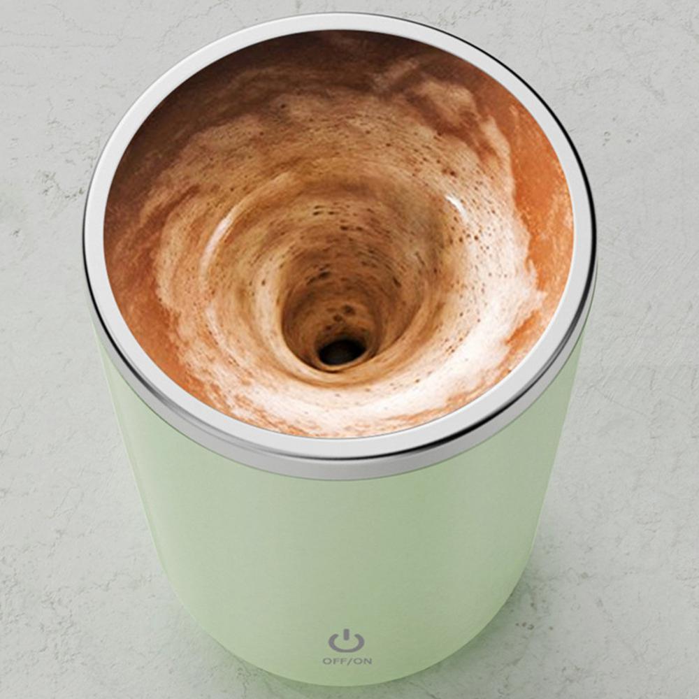 350ml Self-Stirring Electric Mug for Coffee, Milk, & Juice – Stainless Steel Magnetic Mixer - Design Studios Direct
