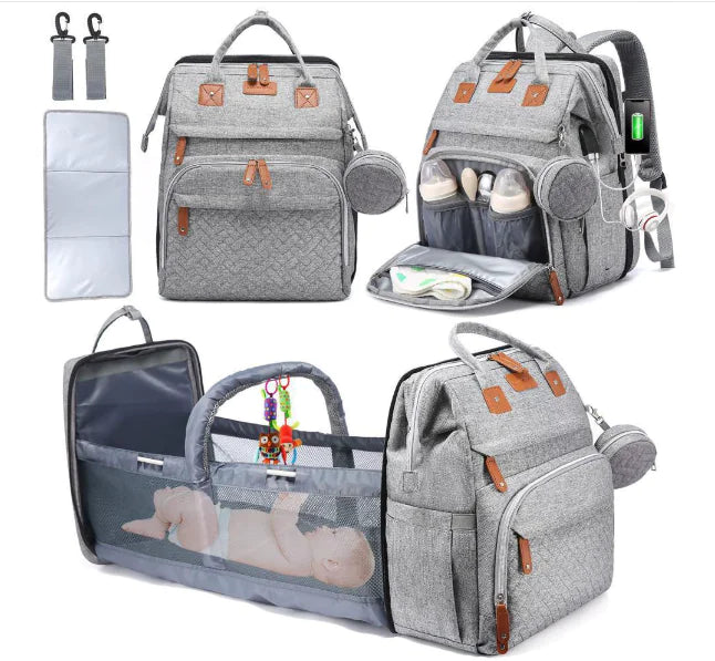 Large Capacity Diaper Bag Backpack with Changing Station: Mother & Baby Organizer