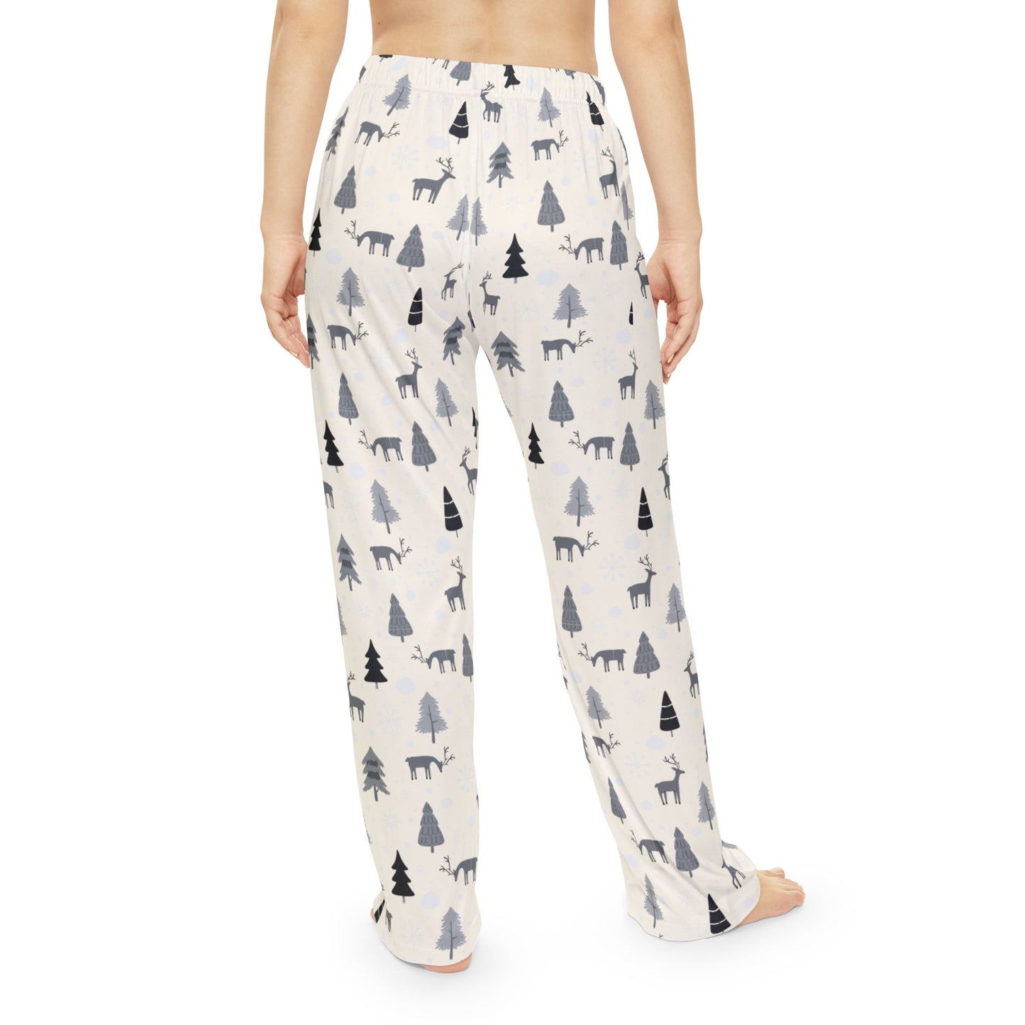 Reindeer Winter Pajama Pants – Soft Cozy Lounge Bottoms for Women