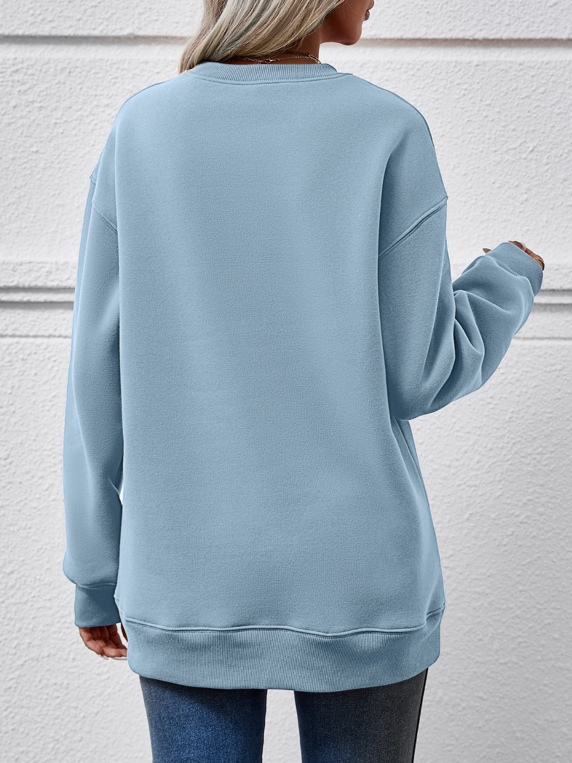 Christmas Tree Graphic Round Neck Sweatshirt - Design Studios Direct