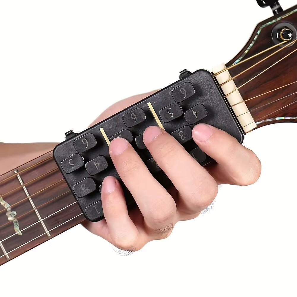 Training Aids Easy Press Kit Guitar Chord Assisted Learning Tool 18 Buttons One Click Guitar Chord for Guitarists Beginner - Design Studios Direct