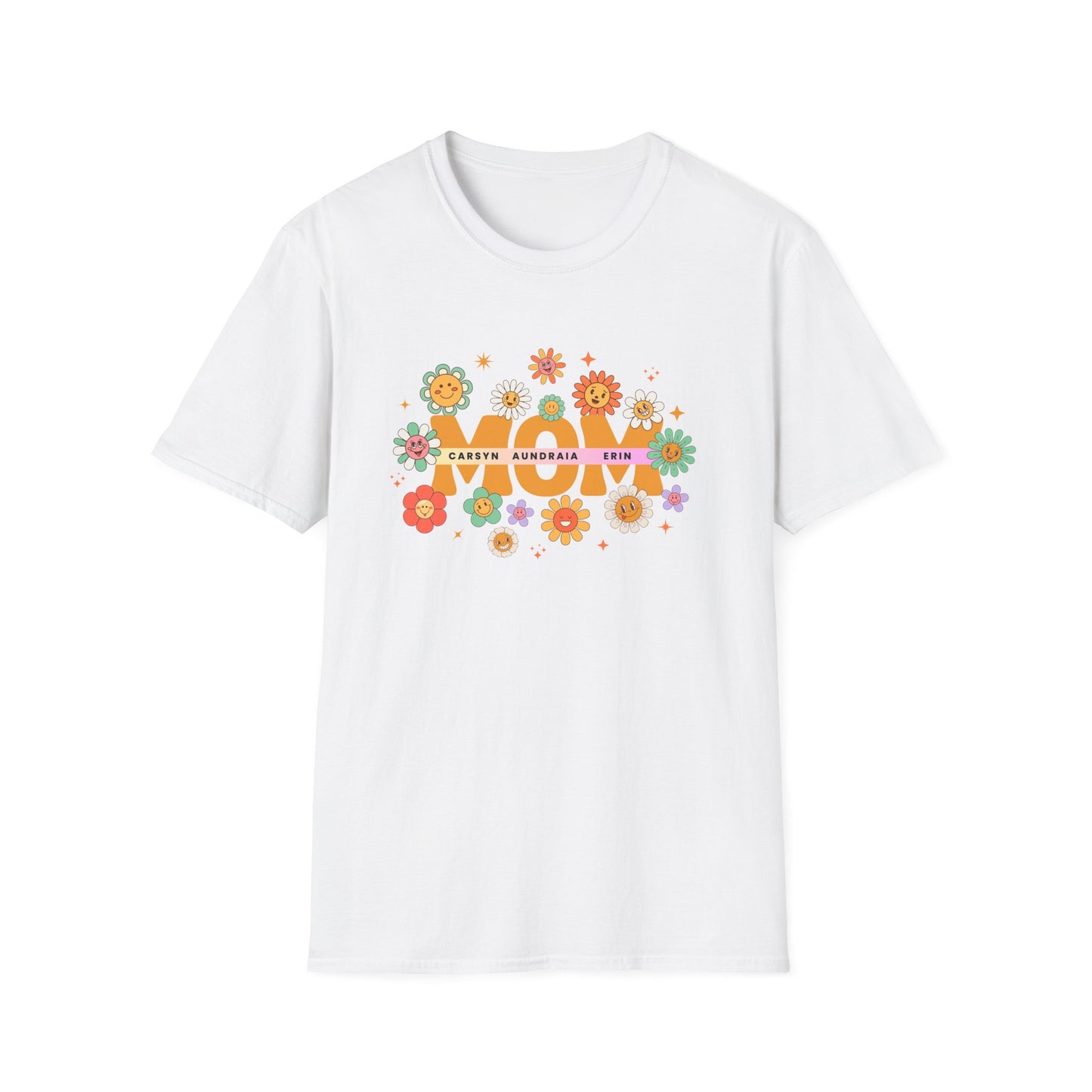 Retro Mom Kids Name T-Shirt
