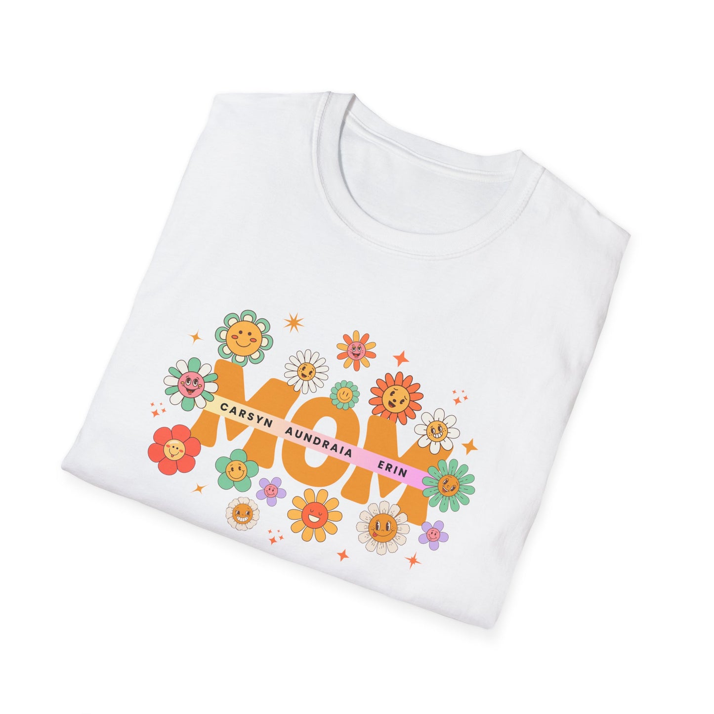 Retro Mom Kids Name T-Shirt