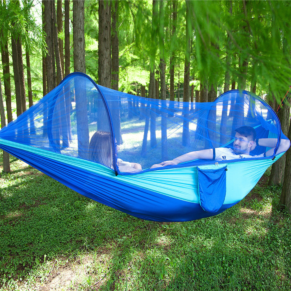 Fully Automatic Quick Opening Hammock With Mosquito Net - Design Studios Direct