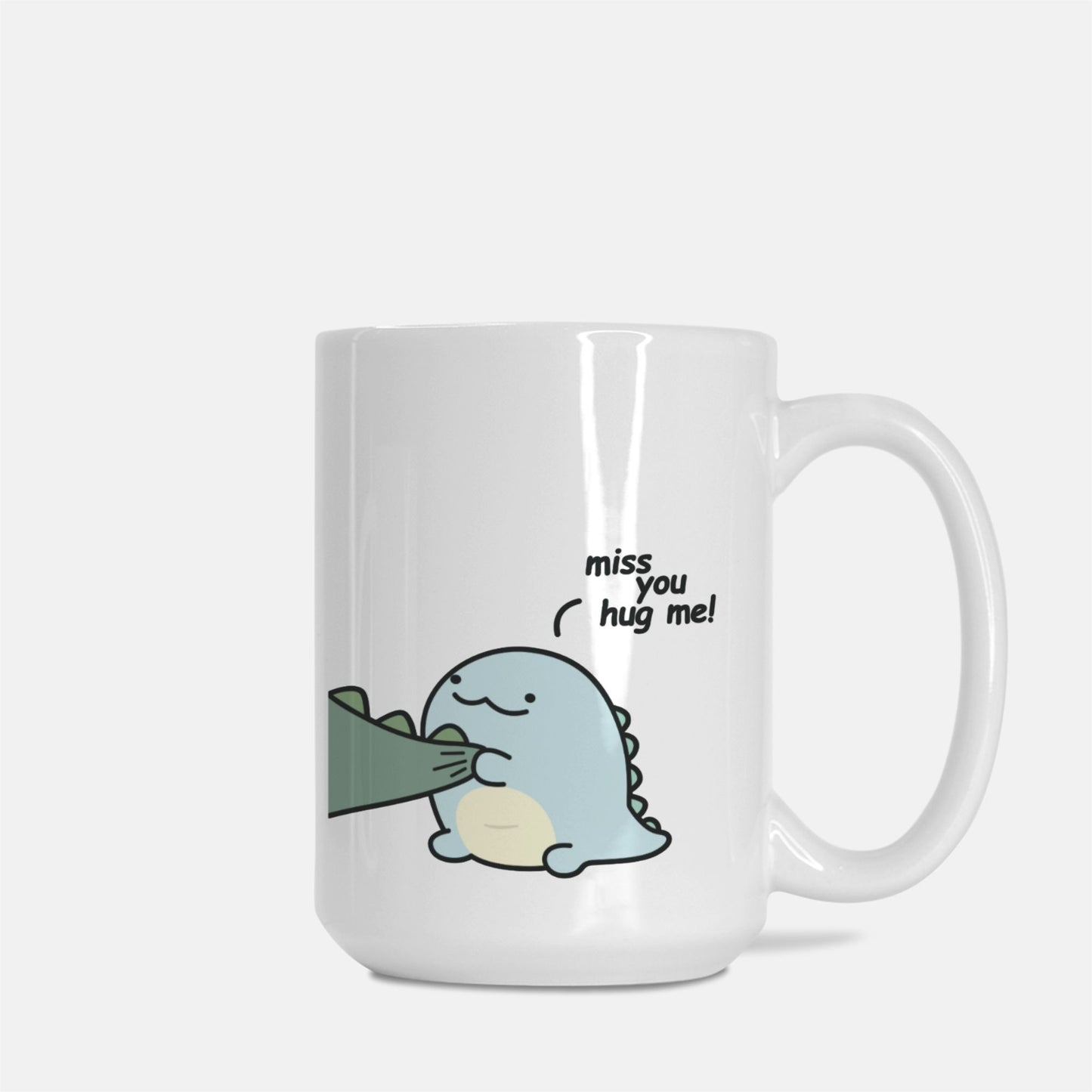 Hug Me Cute Dinosaur Couple Mug Coffee Lover Gift Best Friend Mug Birthday Gift Valentine Gift Friendship Gift
