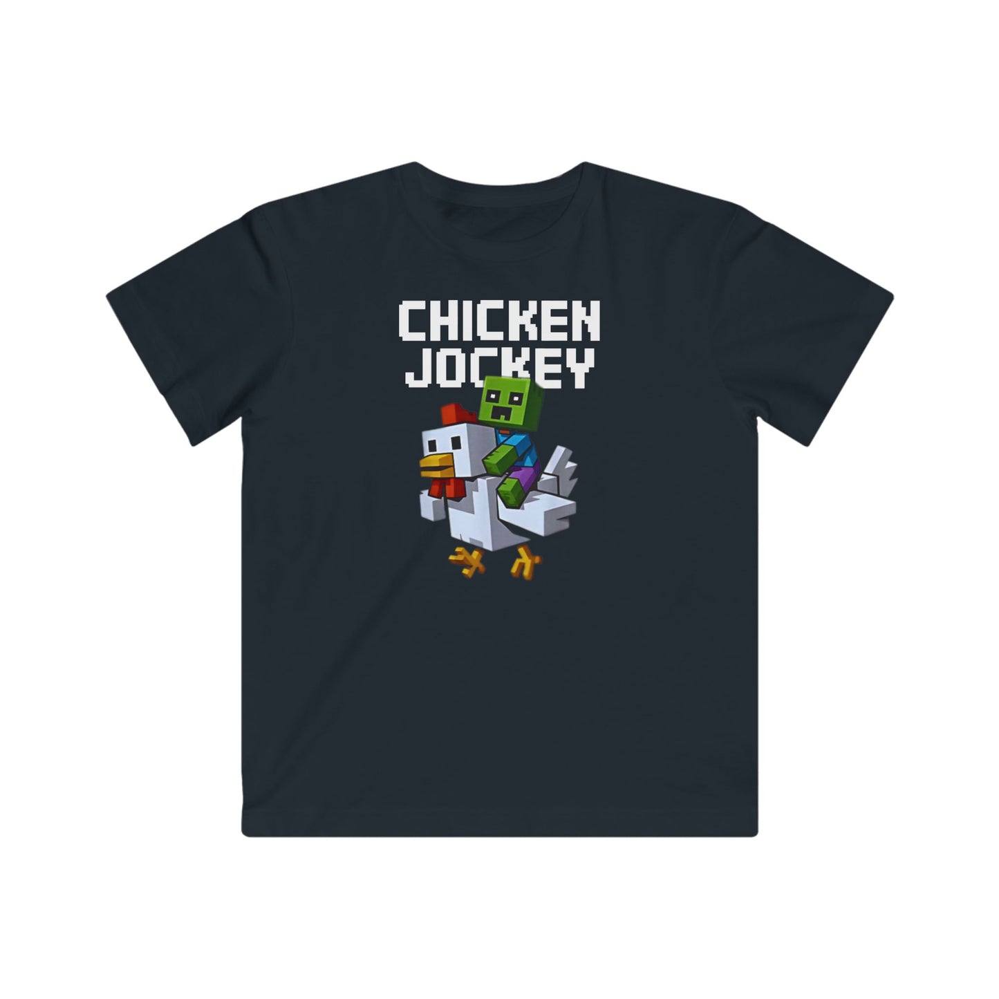 Kids Tee - Fun Minecraft Chicken Jockey