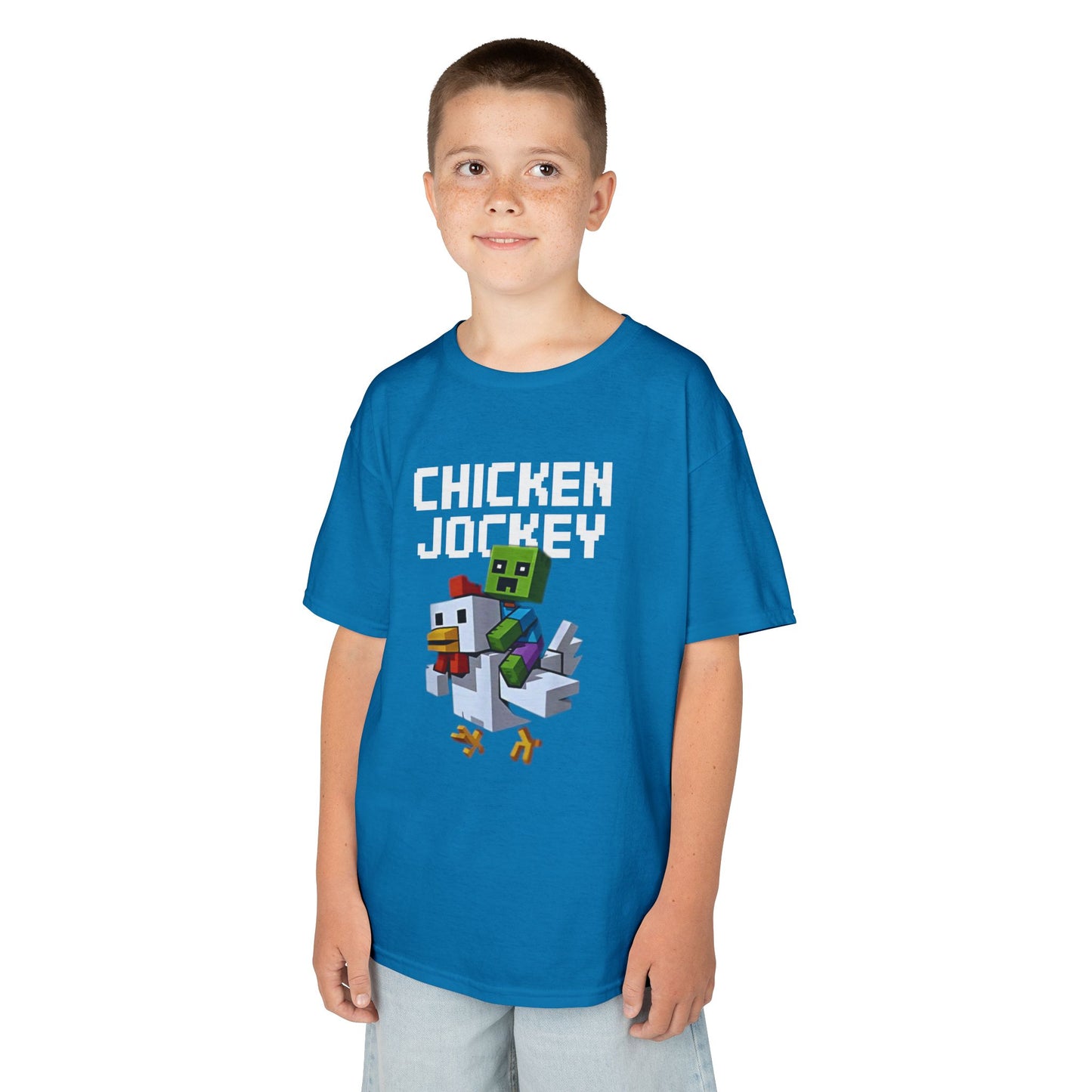 Kids Tee - Fun Minecraft Inspired Chicken Jockey