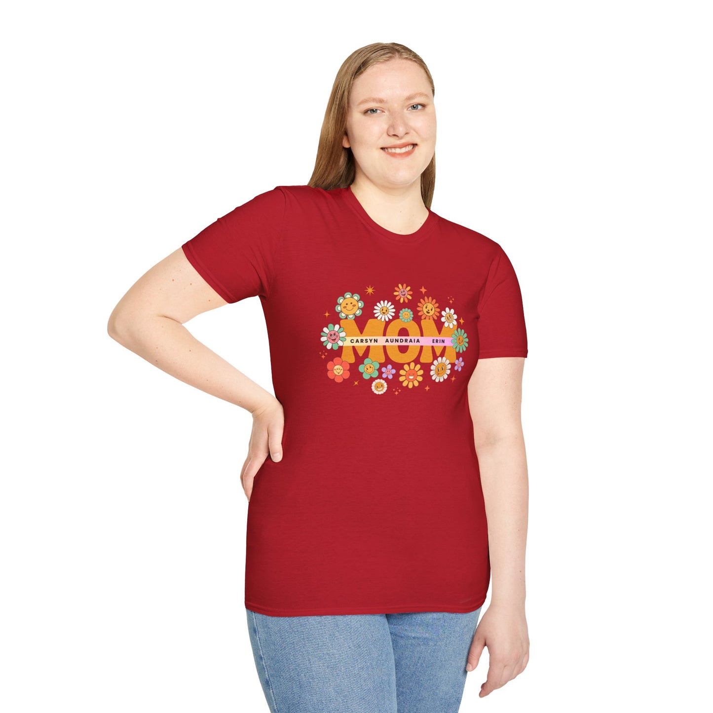 Retro Mom Kids Name T-Shirt