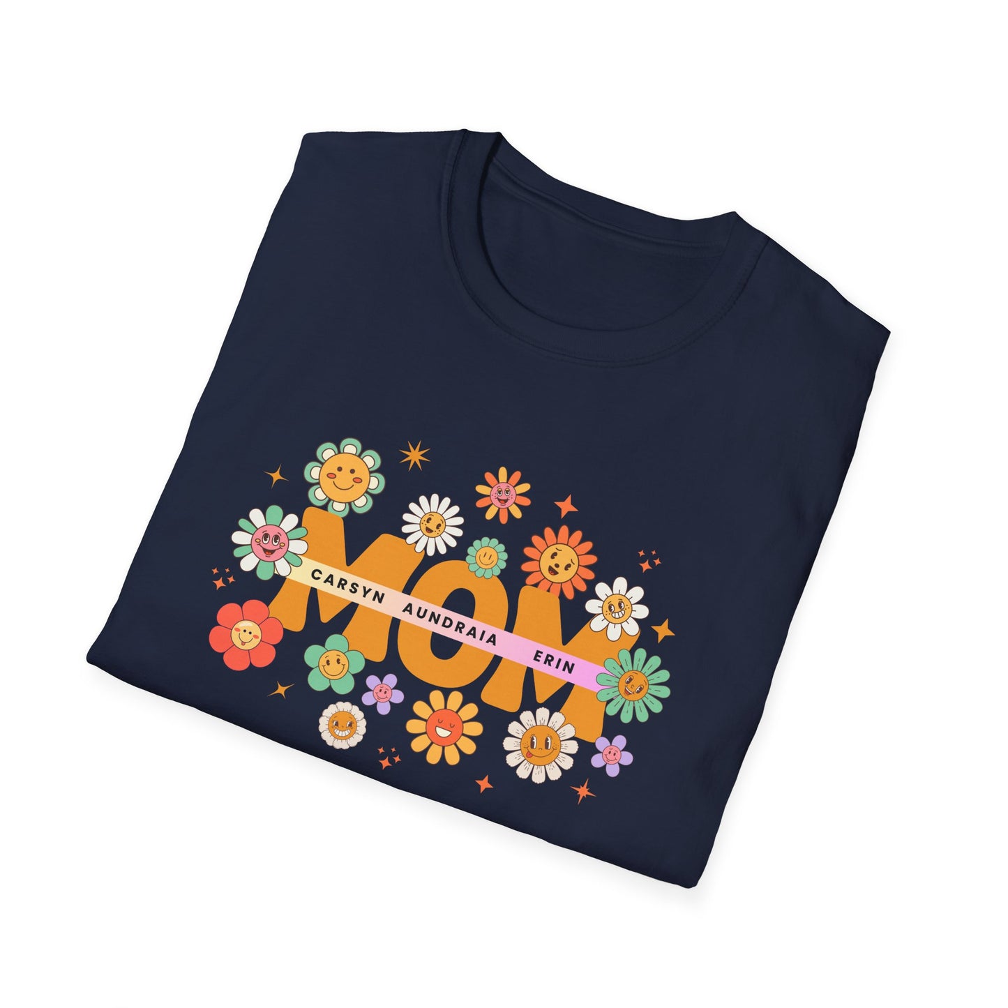 Retro Mom Kids Name T-Shirt
