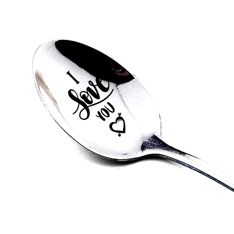 Valentines Day Gift Stainless Steel Milk Coffee Spoons Love Letter Wedding Souvenirs Anniversary Gift for Girlfriend Boyfriend - Design Studios Direct