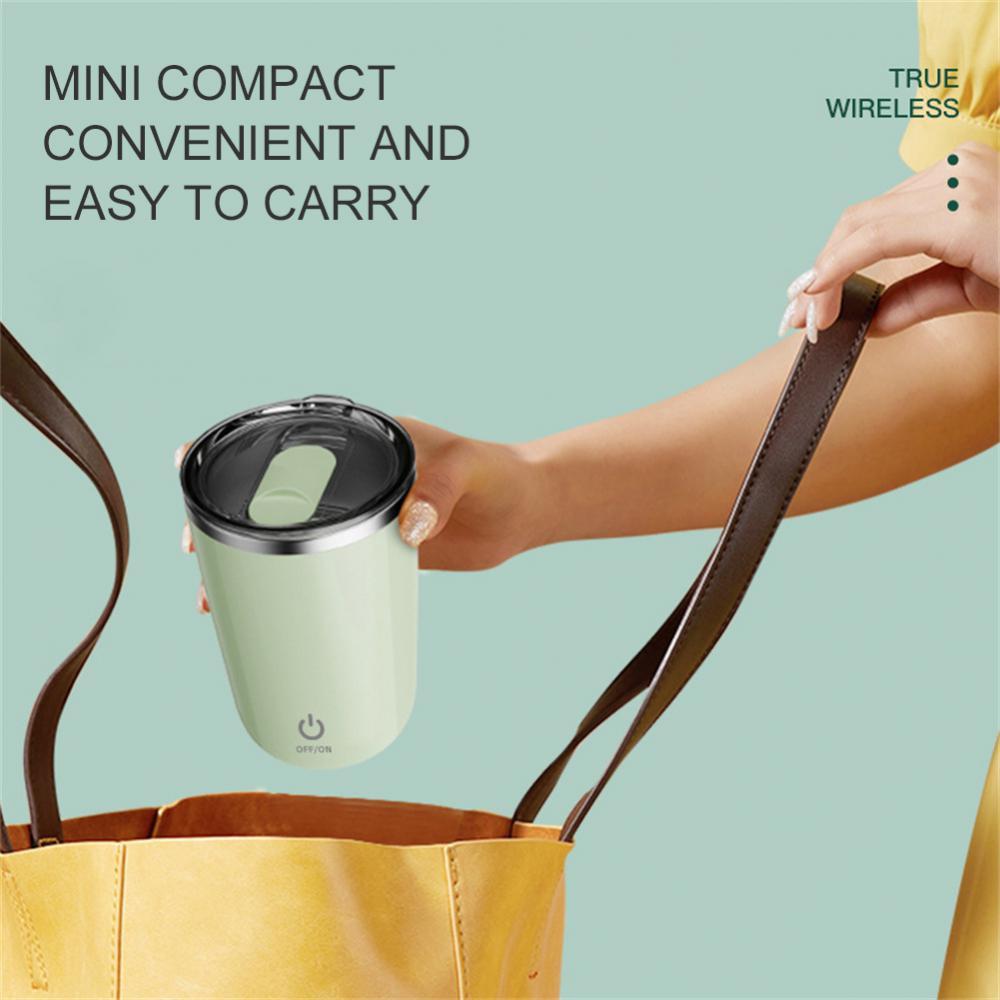 350ml Self-Stirring Electric Mug for Coffee, Milk, & Juice – Stainless Steel Magnetic Mixer - Design Studios Direct