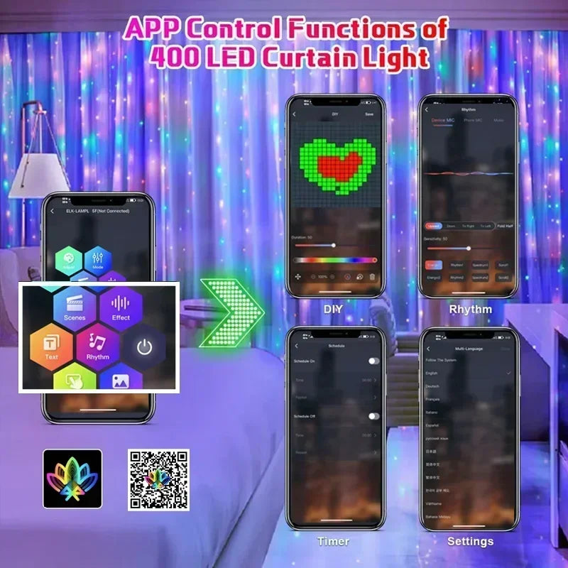 LED String Lights | Smart Curtain Lights | Design Studios Direct