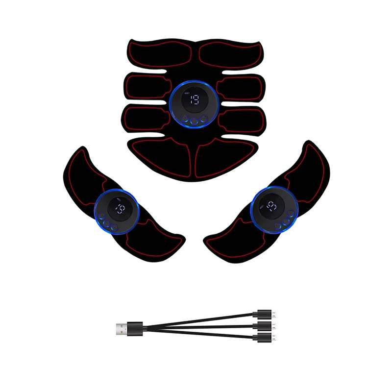USB Rechargable EMS Muscle Stimulator Electric Massage Therapy Pain Relief Digital Meridian Full Body Massager Fitness - Design Studios Direct