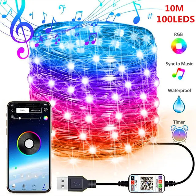 Smart Bluetooth LED String Lights - Design Studios Direct