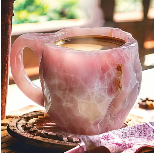 Resin Mineral Crystal Coffee Mugs With Handles Elegant Mineral Crystal Cup - Design Studios Direct