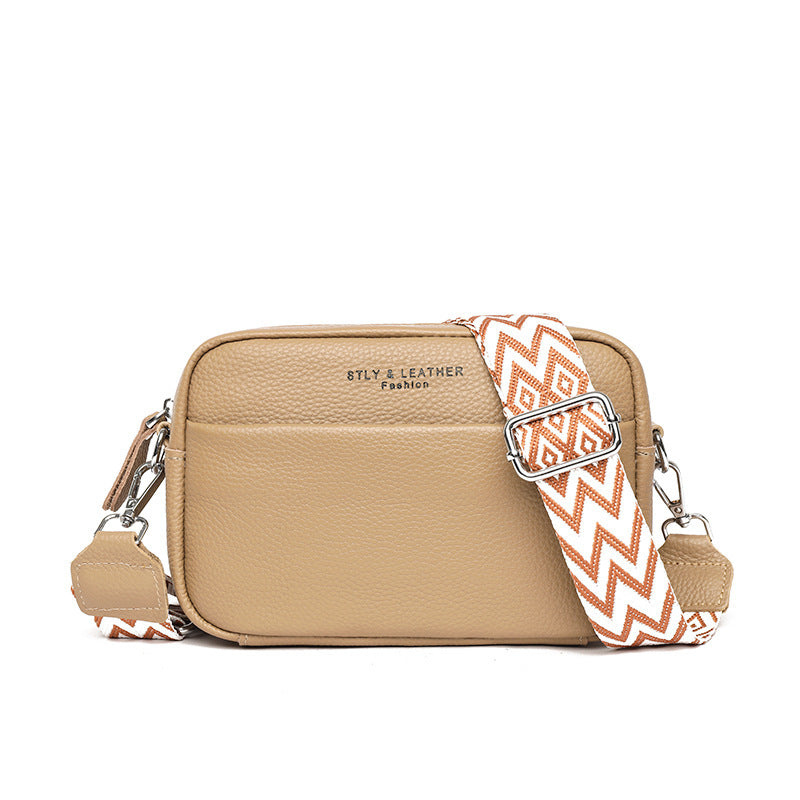 Fashion Shoulder Crossbody Bags With Rhombus Embroidered Wide Shoulder Strap Cute Small Square Bag Women - Design Studios Direct