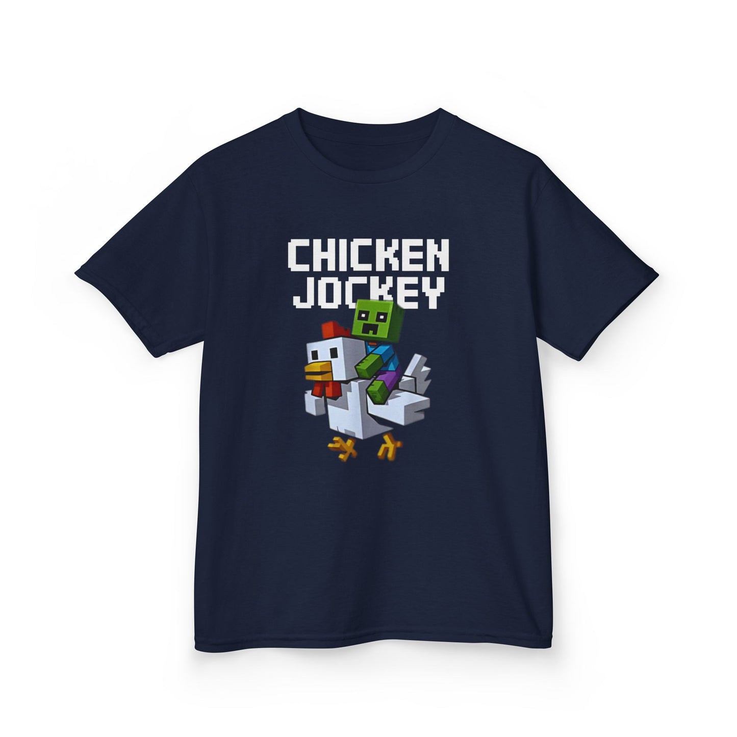 Kids Tee - Fun Minecraft Inspired Chicken Jockey
