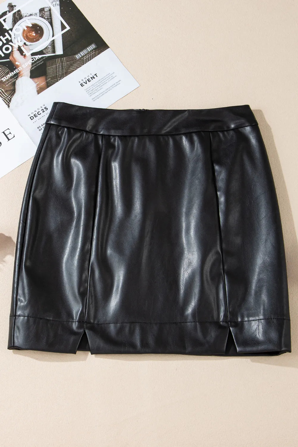 PU Leather Mini Skirt - Design Studios Direct