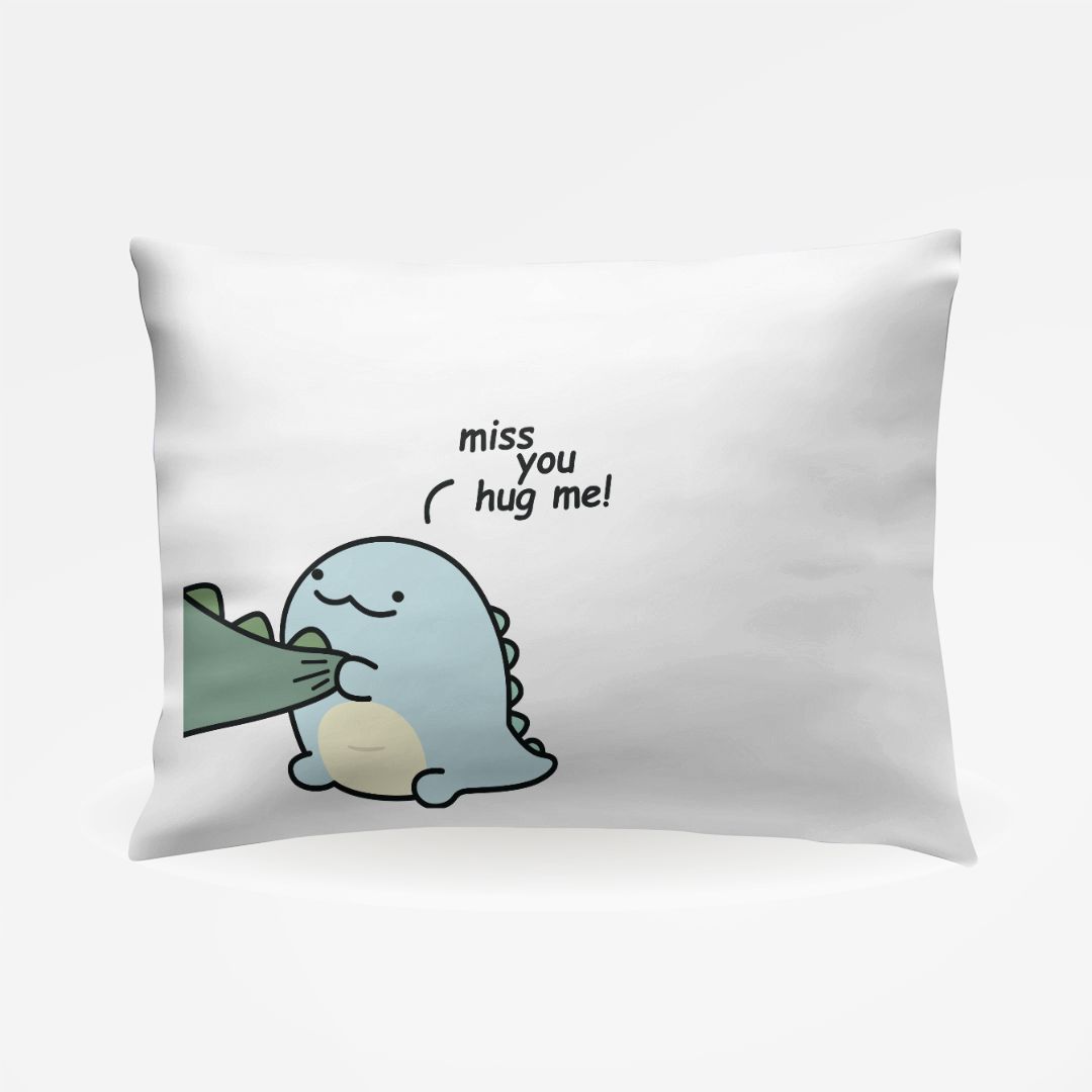 Tails of Two Dinosaurs Standard Pillowcase