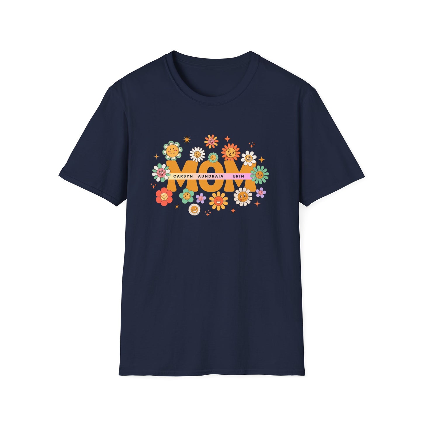 Retro Mom Kids Name T-Shirt
