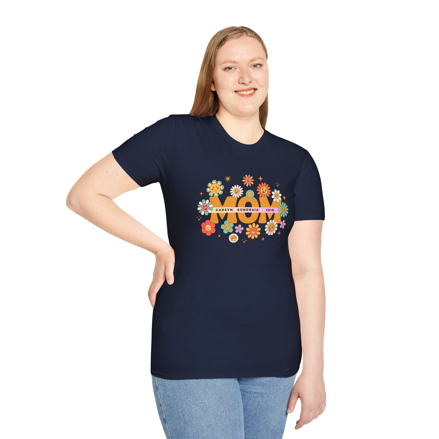 Retro Mom Kids Name T-Shirt