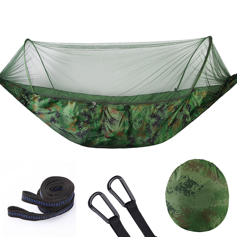 Fully Automatic Quick Opening Hammock With Mosquito Net - Design Studios Direct