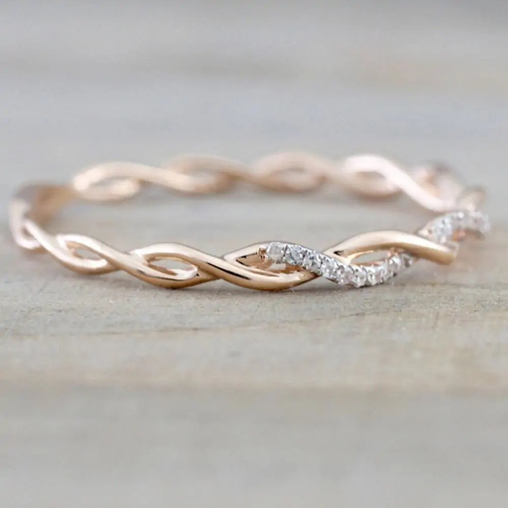 Rose Gold Diamond Wedding Band - Design Studios Direct