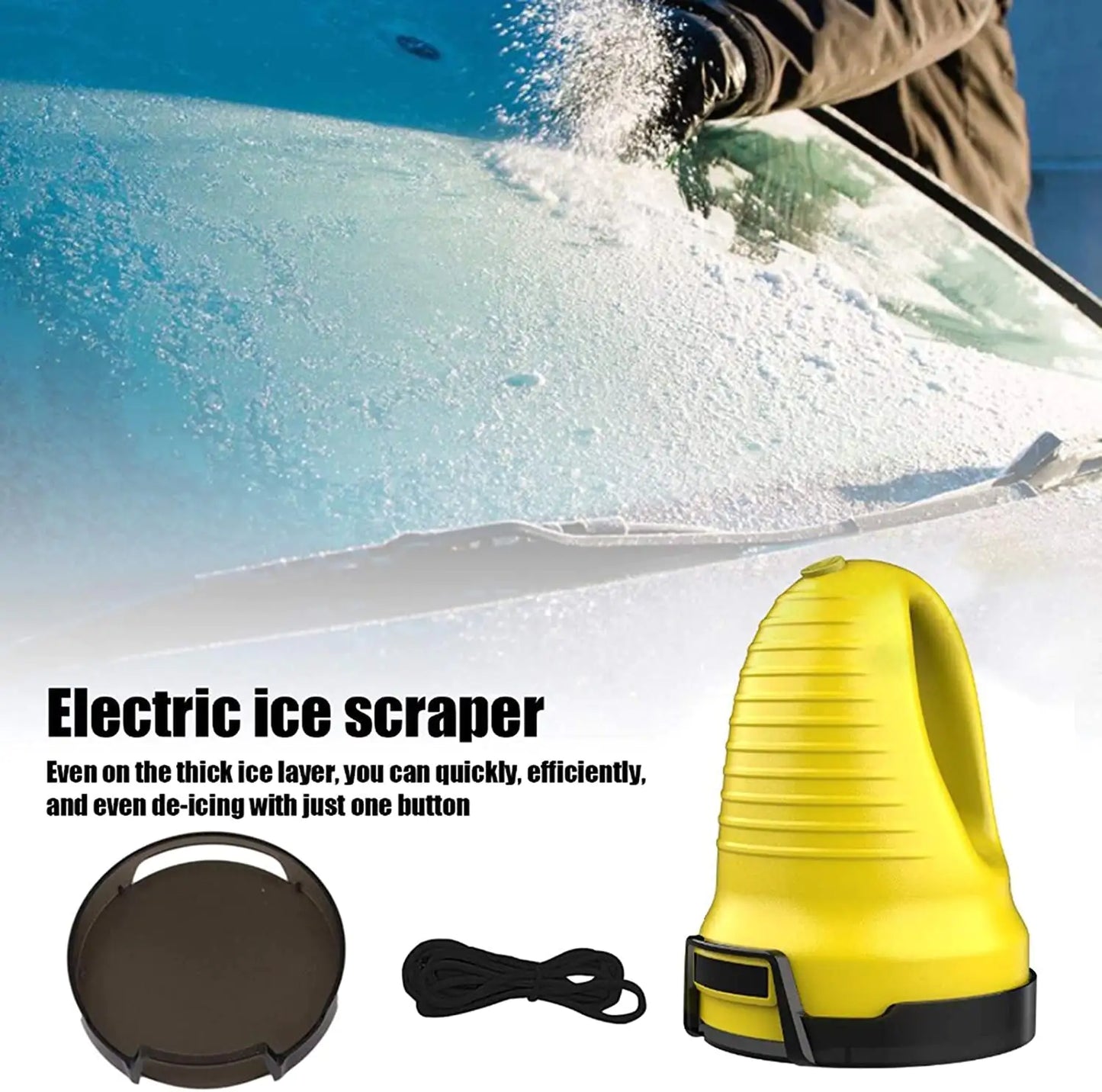 Electric Heated Car Snow Scraper - Design Studios Direct