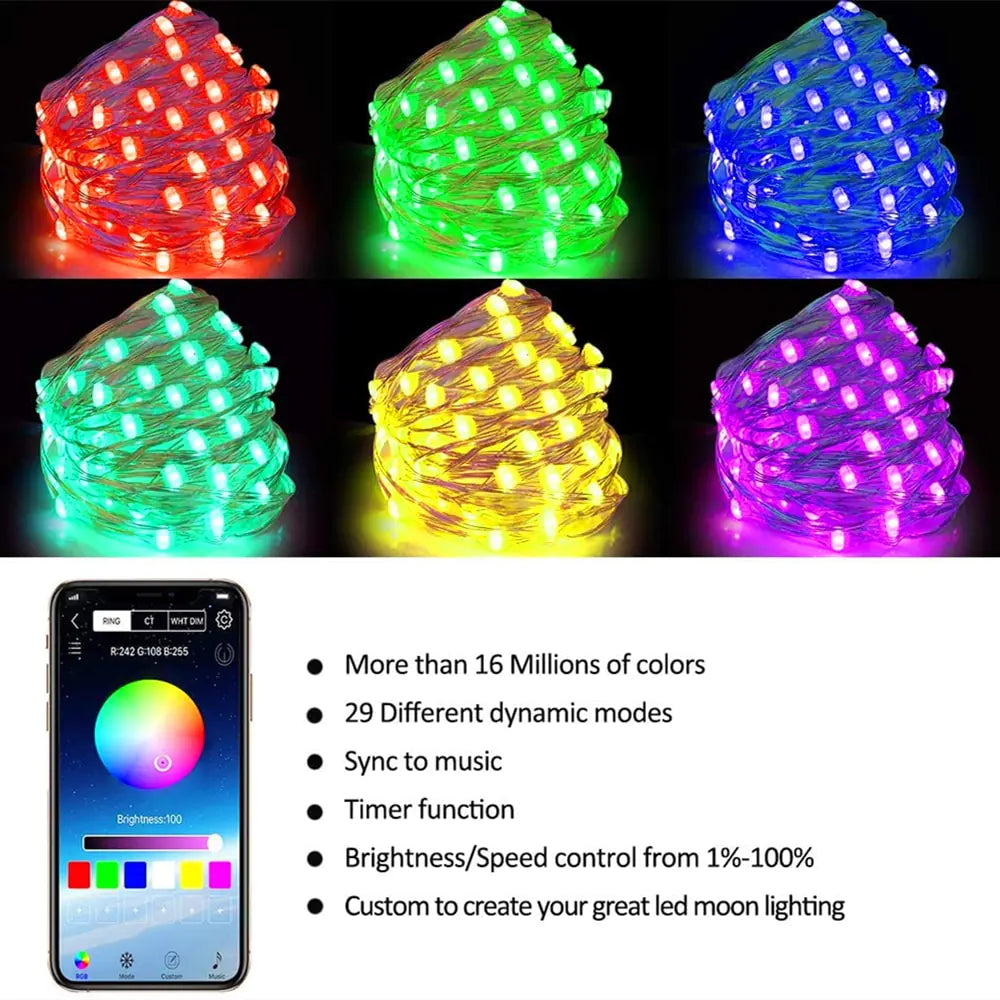 Smart Bluetooth LED String Lights - Design Studios Direct