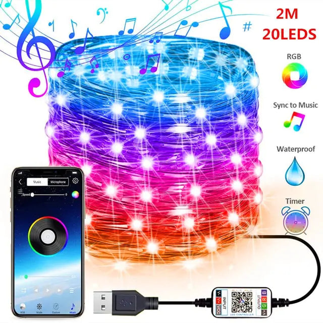 Smart Bluetooth LED String Lights - Design Studios Direct